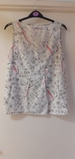 (Bag 10A). CATH KIDSTON White print Ladies top Size 10