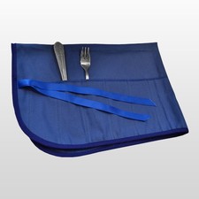 NuShine Anti-Tarnish Cutlery Storage Roll – 12 Piece Silverware Storage