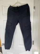 Next Men’s/Boys 30s Navy Blue Cargo Trousers. Used Condition.