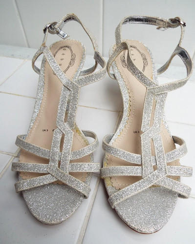 Glitter silver open toed - silver,,