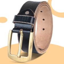 Mens genuine leather black - genuine,