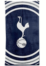 TOTTENHAM HOTSPUR FC LARGE NAVY WHITE BEACH BATH SWIM GYM 100% COTTON TOWEL THFC