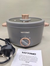 Hytric Electric Hot Pot, 1.5L Portable Non-Stick Mini Multi Cooker Grey