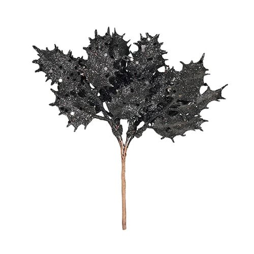 Black glitter holly - black, pick