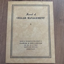 Cellar Management Flowers Brewery vintage guidebook 