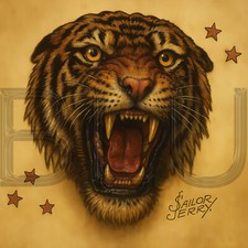 Sailor Jerry Tiger   12 x 12"