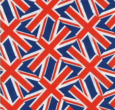 Cotton Fabric - Large Union Jack Flag Bunting Craft Fabric Material Metre