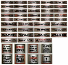 Self Adhesive Weatherproof Information Sign Durable Quality Horses Warning Signs