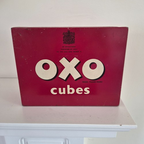 Vintage 1950s oxo tin - vintage,