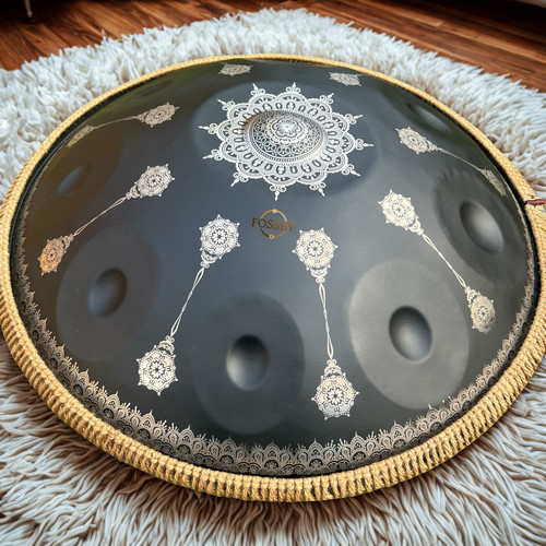 Black yantra handpan kurd - handpan,,