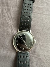 Vintage Junghans Design Wristwatch – Made in Germany Black Dial & Leather Strap