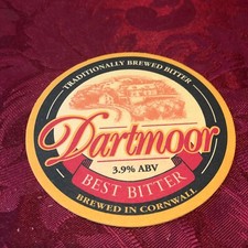 BREWERIANA - DARTMOOR BREWERY - DARTMOOR BEST BITTER - BEER MAT - TRAY 95