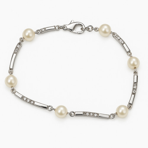 Elegant faux pearl crystal - &,