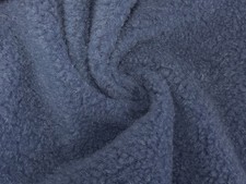 Faux Fur SHERPA FLEECE Sheepskin Fabric Material - CASHMERE BLUE