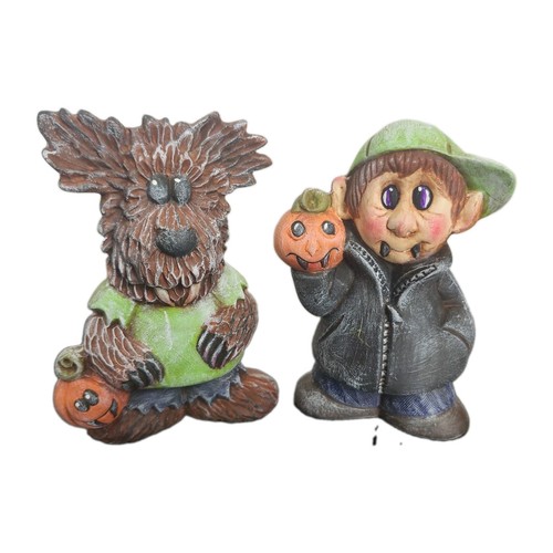 Vtg hand painted ceramic boy - hand,