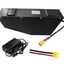 Ebike 48V/72V 20Ah-50Ah Triangle Lithium Battery with 6A Charger for 2000W Power