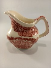 Masons Vista small jug red and white colourway ironstone engalnd