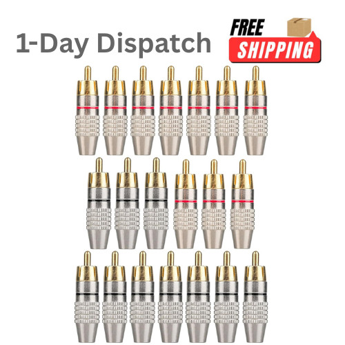 20pcs solderless rca male - solderless,
