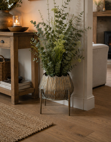 Vintage style metal planter - style,