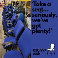 Used Office chairs in any colour you want as long as it's BLUE!!