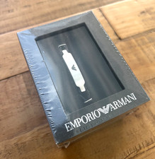 ARMANI Black Braided Bracelet 20CM Mens Slim Work Travel Boxed Gift GENUINE £95