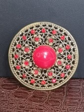 Antique Czech Brass Brooch