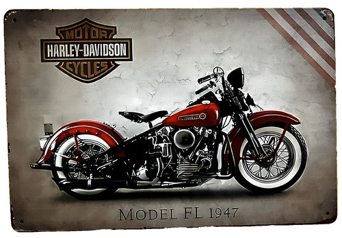 Harley davidson tin sign - davidson,