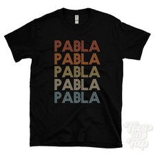 PABLA REPEATED RETRO STYLE T-SHIRT mens & womens novelty cool name gift
