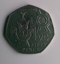 RARE Victoria Cross VC Day 1856 Crimean War 150th Anniversary 50 Pence Piece 50p