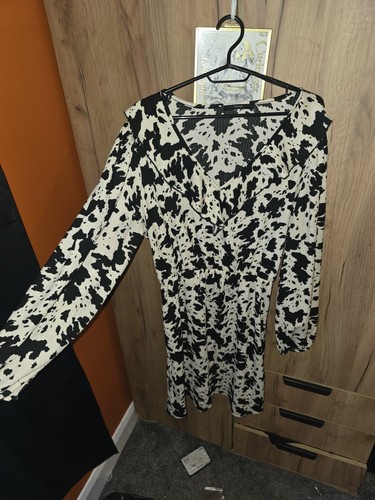 Size cow print dress - size,