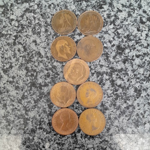 Old pre decimal pennies - old, bundle