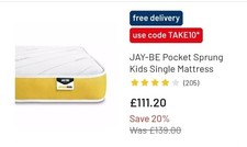 jay-be pocket sprung kids