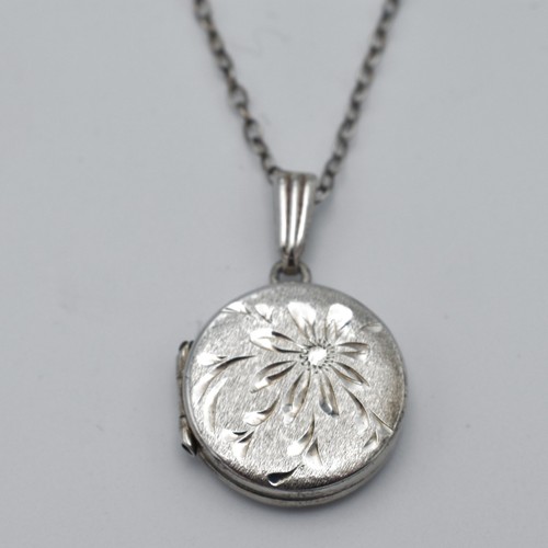 Vintage solid silver locket - vintage,