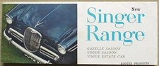 SINGER Range Gazelle & Vogue Car Sales Brochure 1964 Ref 1013/H