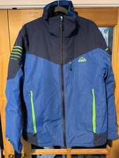 McKinley Men’s Ski Jacket Large In Blue With Green Trim