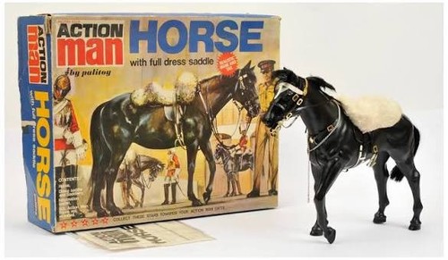 Action man horse with saddle - action,