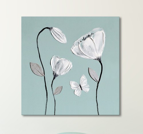 Duck egg blue - &, white