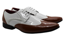 Mens Two-Tone Brogue Patent