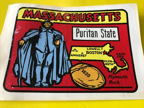 Vtg massachusetts state decal - vtg,