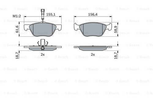986 494 004 bosch brake - 986, pad