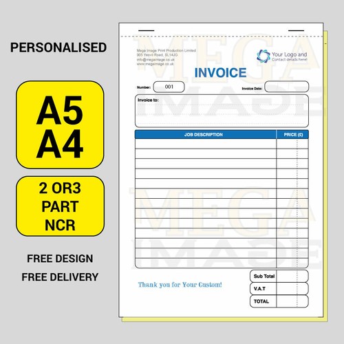 Invoice receipt personalised - receipt,