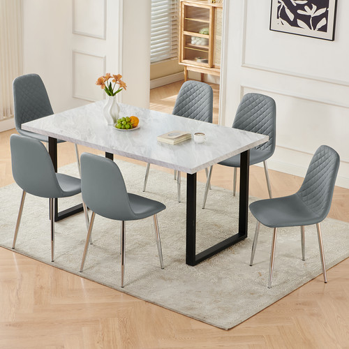 Marble effect wooden table - marble,