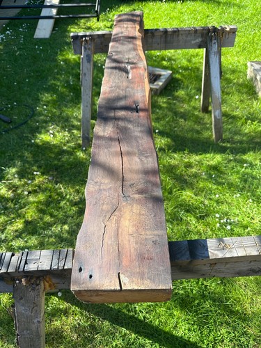Solid oak beam mantel - solid,