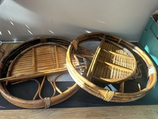 Pair Vintage Bamboo Rattan