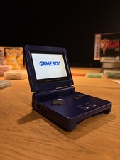 MINT Nintendo Game Boy Advance SP AGS-101 Blue Console Backlit Screen Tested