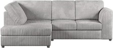 Silver Corner Sofa LHF 4