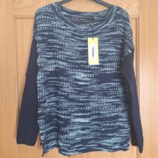 New Ladies Karen Millen Blue Knit Jumper Size 2 Approx 12. Medium Chunky Knit