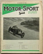 MOTOR SPORT Magazine March 1946 RAYMOND MAYS INTERVIEW