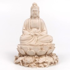 Vintage White Resin Buddha