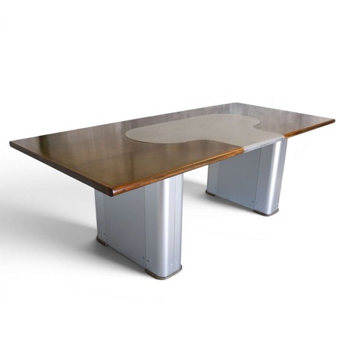 Large industrial desk aged - large,